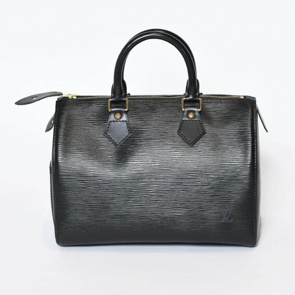 LOUIS VUITTON Speedy Handbag Epi Leather Black
